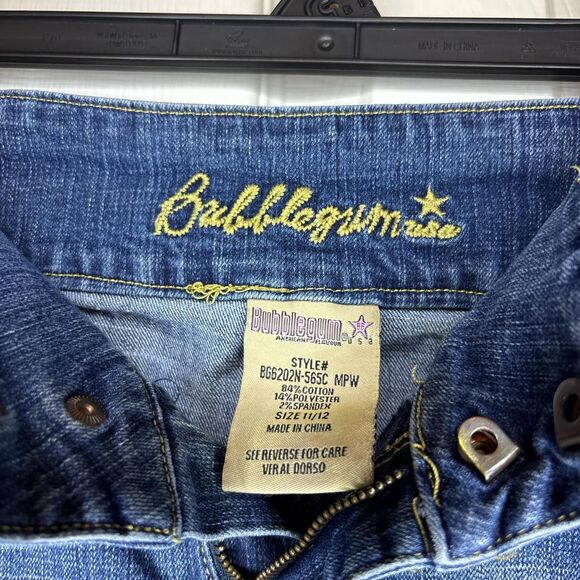 VTG 'Bubblegum' Size 11/12 Y2K Vibes Star Studded Denim Mini Skirt Vintage 2000s - Picture 4 of 8